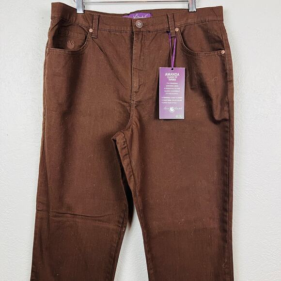 NEW! Gloria Vanderbilt Amanda Jeans Classic Tapered Fit Brown - 14 - Picture 2 of 4